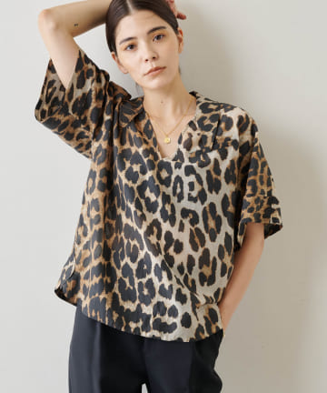 Whim Gazette(ウィム ガゼット) 【GANNI】レオパードシャツ