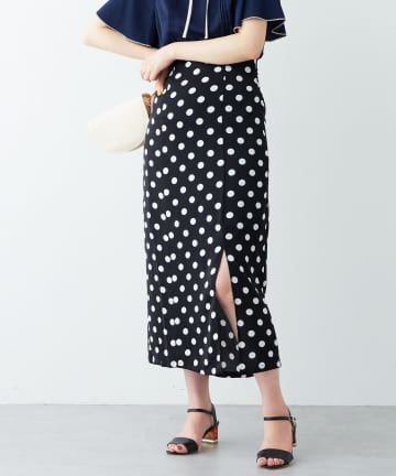 【natural couture】コインドットスリットスカート