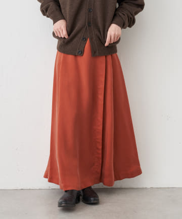 BLOOM&BRANCH(ブルームアンドブランチ) Phlannèl / Cupro Fibril Wraparound Skirt