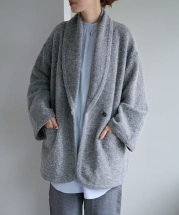 BLOOM&BRANCH(ブルームアンドブランチ) Phlannèl / Felt Wool Shawl Collar Coat