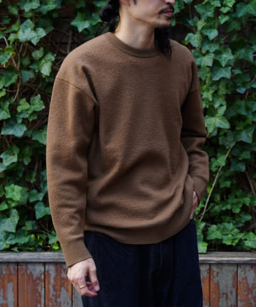 BLOOM&BRANCH(ブルームアンドブランチ) Cut and Sewn Knitwear Wool Crew Neck