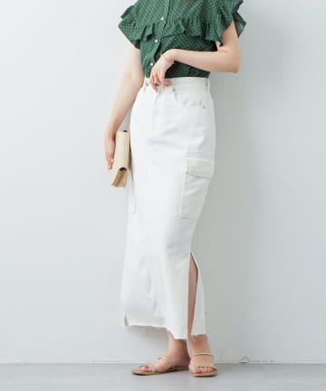natural couture(ナチュラルクチュール) サイドポケットロングスカート