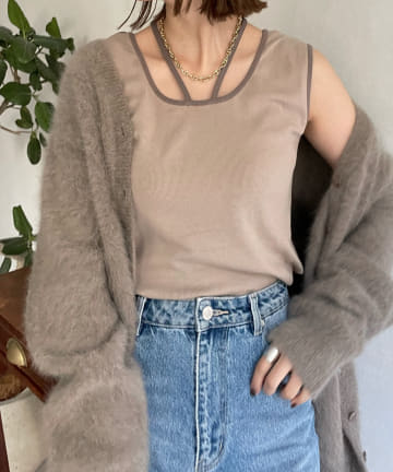 DOUDOU(ドゥドゥ) AW 配色2WAYタンク