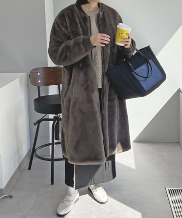 【le grazik（ル クラジック）】リバーシブルファーブルゾン