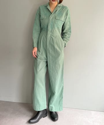 【SARA MALLIKA】LINEN CORD EMB オールインワン