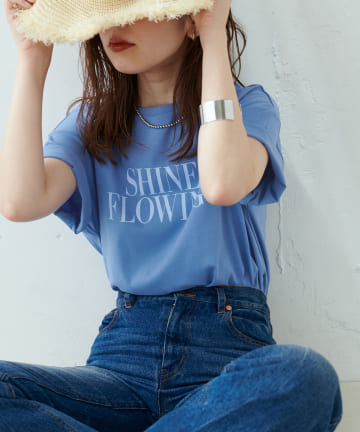 natural couture(ナチュラルクチュール) 汗染み防止加工ロゴＴ