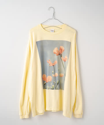 【WHIMSIC】FLOWER PHOTO LONG SLEEVE TEE