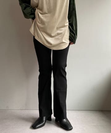 【dolly-seam/ドリーシーン】KAPOK セミフレアーパンツ