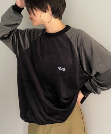 【PENNEYS/ぺニーズ】別注 FOX ベロアツートーンプルオーバー