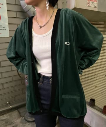 【PENNEYS/ぺニーズ】別注FOXベロアカーディガン