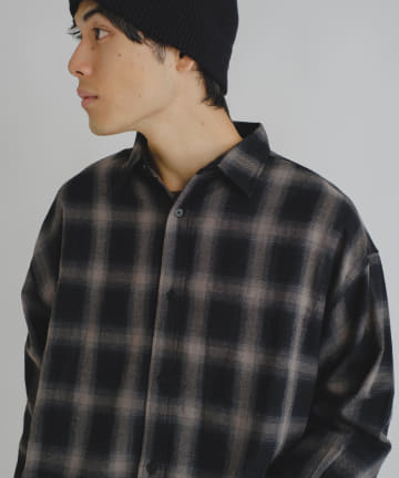 *【WHIMSIC】OMBRE CHECK SHIRT