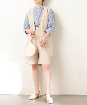 NICE CLAUP OUTLET(ナイスクラップ アウトレット) ​​​​​​​【natural couture】ベルトジレ＋ショートパンツセット