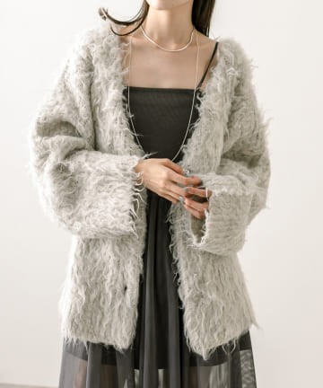 ※旧品番ですウール混シャギーカーディガン