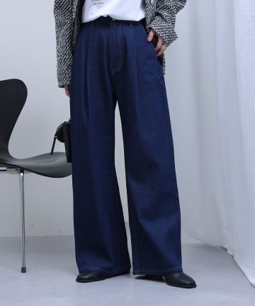 ワイドデニムパンツ