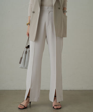 【低身長サイズあり】ツイルスリットパンツ