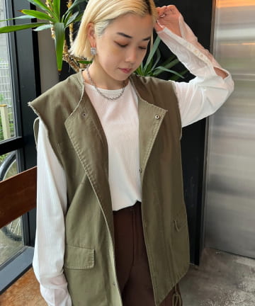 【CHIGNON/シニヨン】シアーカフスリブプルオーバー