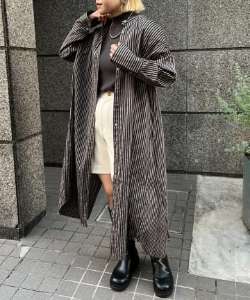 【CHIGNON/シニヨン】ラメストライプバックシャンワンピース