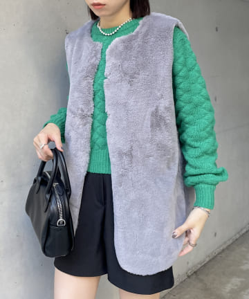 Thevon.(ゼヴォン) 【新色追加】リバーシブルファーベスト