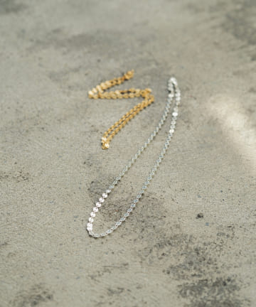 【MCSTUDIO/エムシースタジオ】シルバーディスクチェーンネックレス