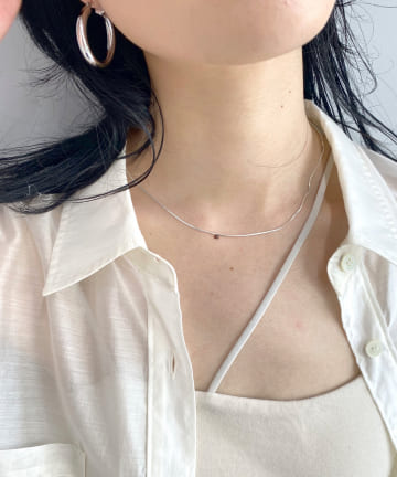 【WEB限定】シンプルスネークチェーンネックレス