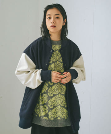 *【WHIMSIC】OVER SIZED STADIUM JUMPER