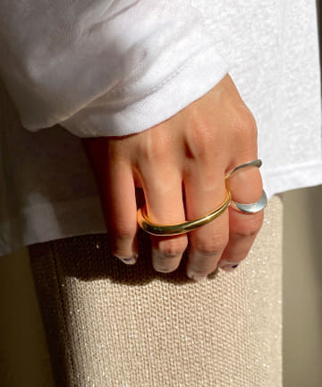 【WEB限定】シンプル2連リング