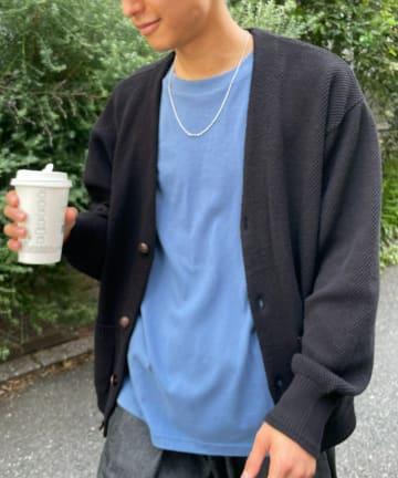 鹿の子ニットカーディガン