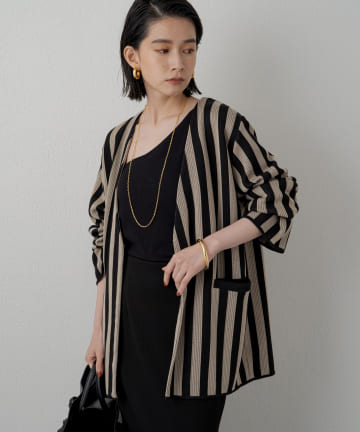 ジャガードニットジャケット