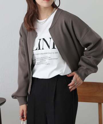 エステルヤーンジップカーディガン