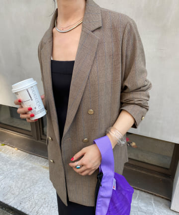 ダブルビッグチェックジャケット