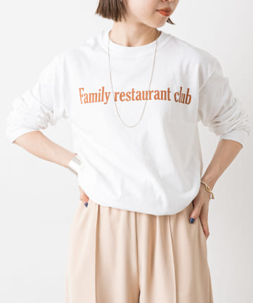 Omekashi(オメカシ) Family restaurant club ロングTシャツ