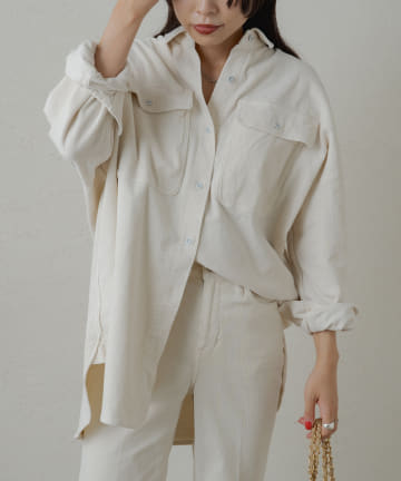 【Healthy.D/ヘルシーデニム】 Almondコーデュロイシャツ