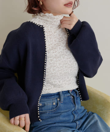 natural couture(ナチュラルクチュール) 大人上品な首元に/ストレッチレース２ＷＡＹタートル