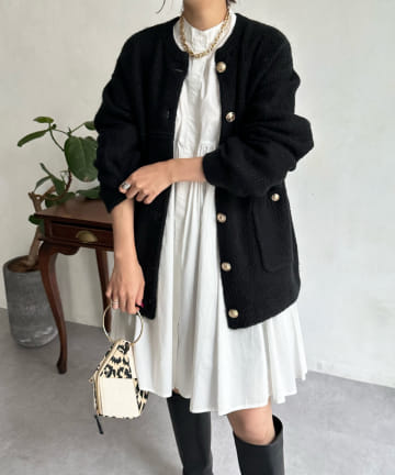 【WEB限定】メランジニットジャケット