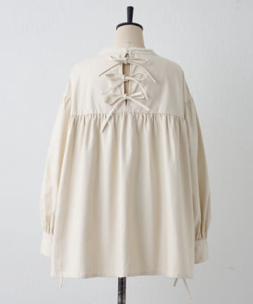 《Jeanik》バックレースアップブラウス