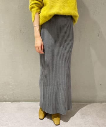 リブニットロングスカート