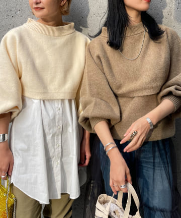レイヤードニット