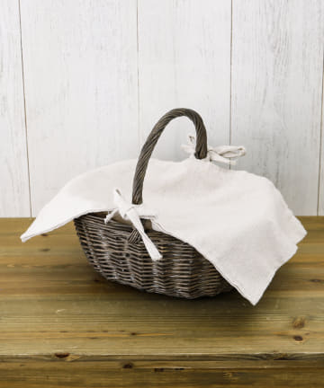 salut!(サリュ) 柳ワンハンドルバスケット布付き