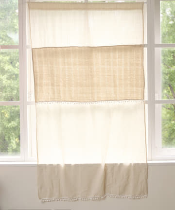 シェニールポンポン付きスタイルカーテン