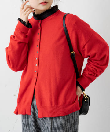 PUAL CE CIN(ピュアルセシン) カシミヤタッチカーディガン