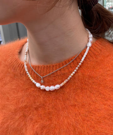 【WEB限定】パール×シェルコンビネックレス