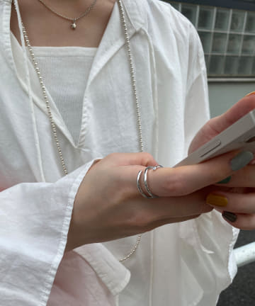 【WEB限定】キュービックジルコニアメタルウィンドリング