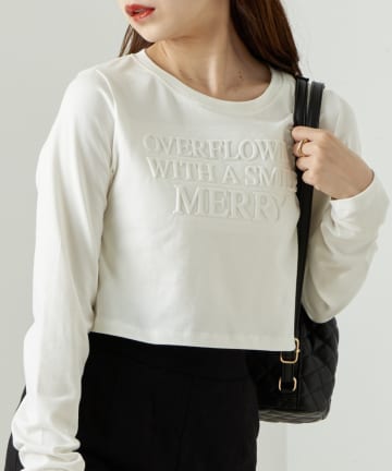 OUTLET(アウトレット) 【Chico】エンボスロゴチビロンT