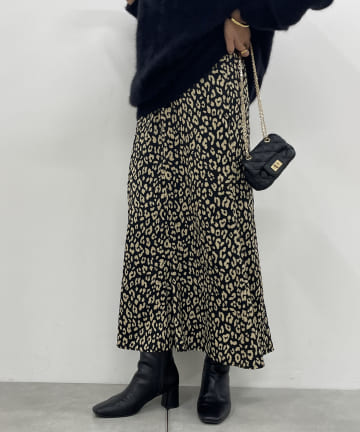 レオパードフレアスカート