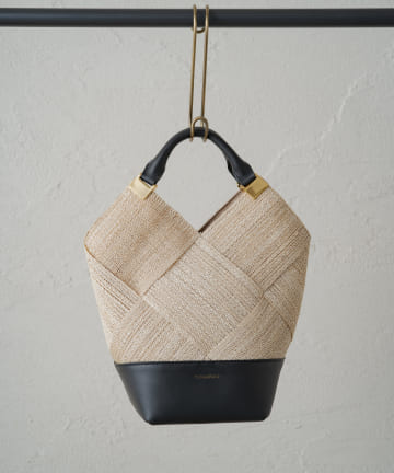 【VIOLADORO/ヴィオラドーロ】 アバカメッシュレザーコンビBAG