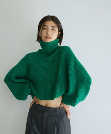 ショートタートルニット【オンラインストア限定商品】
