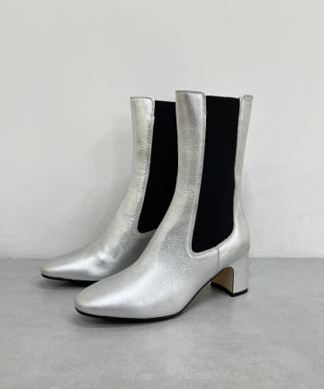 【FABIORUSCONI/ファビオルスコーニ】シルバーサイドゴアヒールブーツ