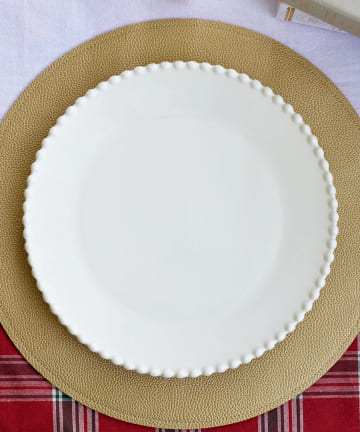 【クリスマスの食卓】ドットリムプレート：25cm