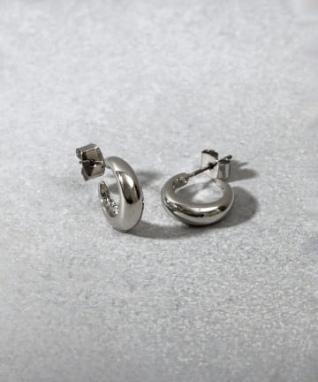 3COINS(スリーコインズ) メタルミニフープピアス