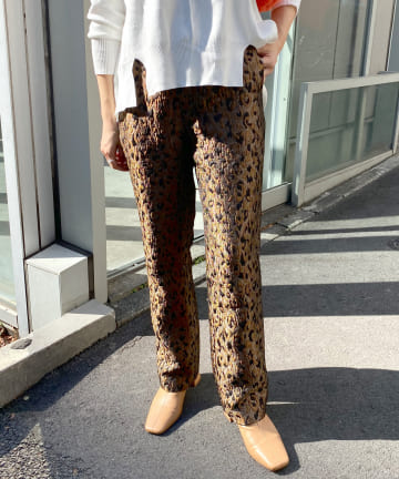 レオパードジャガードパンツ